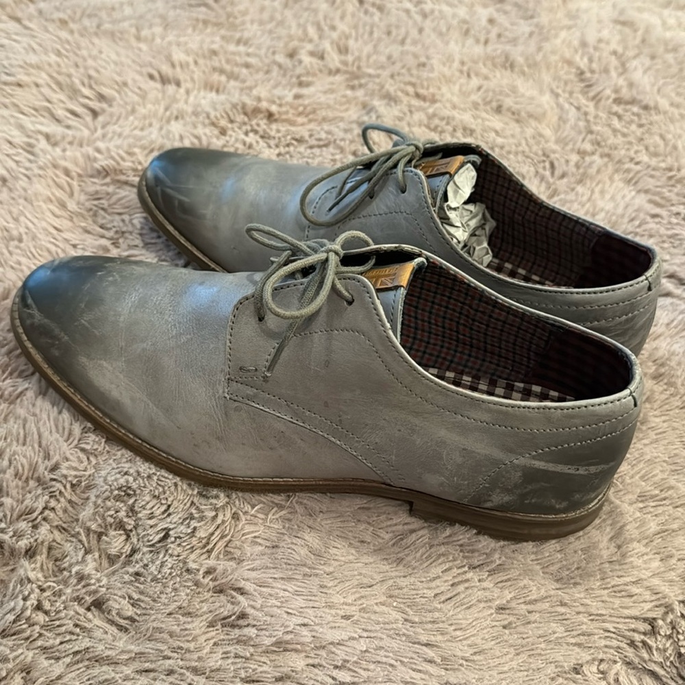 Ben Sherman grey distressed men’s dress shoes lace up size 10.5​